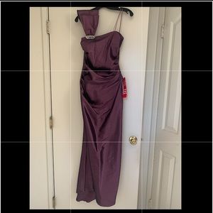 Mermaid purple long dress